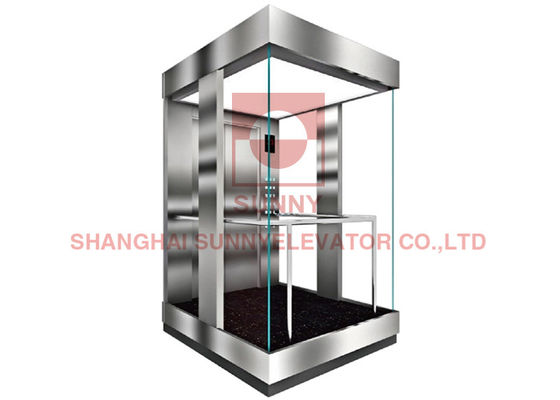 ISO9001 SS304 2 شخص مصعد كبسولة مستديرة للاستخدام المنزلي
