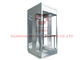 630kg VVVF درابزين خشبي 3C بناء زجاج بانورامي مصعد