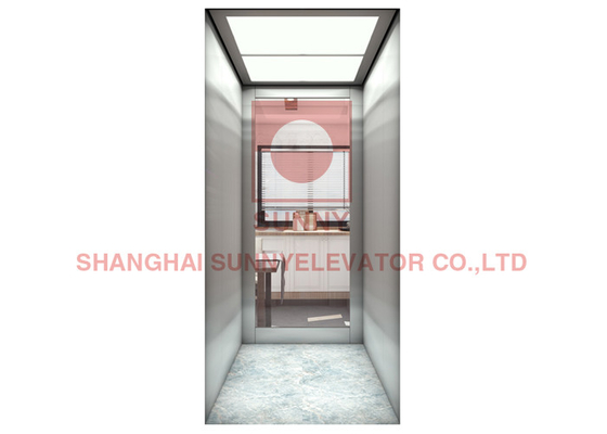 مصعد فيلا فاخر من الفولاذ المقاوم للصدأ مع أرضية PVC 0.4m / S.