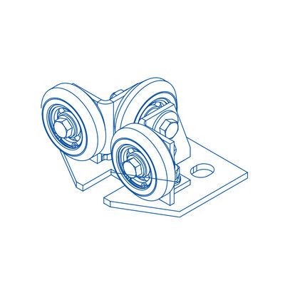 قطر العجلة 50 ملم للأحذية المرشدة الثابتة للأحذية المصعد أجزاء المصعد
