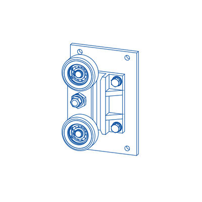 حافظة ظهر المصعد الأحذية المرشدة بالدراجات مع مواد PU قطع الغيار المصعد