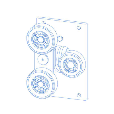 حافظة ظهر المصعد الأحذية المرشدة بالدراجات مع مواد PU قطع الغيار المصعد