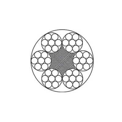 Ungalvanized Steel Wire Rope 6×9W+IWS, 12mm, Minimum Breaking Load 86.3 KN, For Slope Well Winching مزود