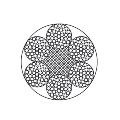 Elevator Round Steel Wire Rope 6x37, Fiber/Steel Core, Galvanized Surface, 1570-1870MPa For Hoisting مزود