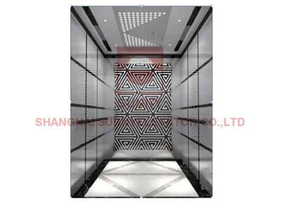 1.75m / S 800kg غرفة الآلة مصعد أقل مع زجاج من الفولاذ المقاوم للصدأ