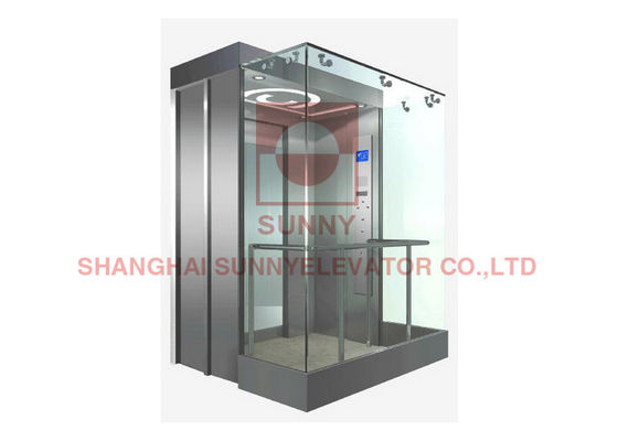 CE Square 2000kg 1.75m / S Square Panoramic Elevator Lift للسوبر ماركت