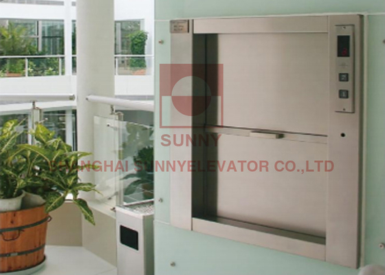 نوع النافذة السلع الكهربائية Dumbwaiter مصعد الفولاذ المقاوم للصدأ 304